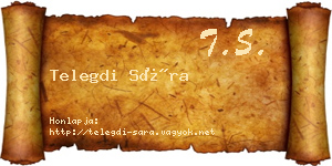 Telegdi Sára névjegykártya